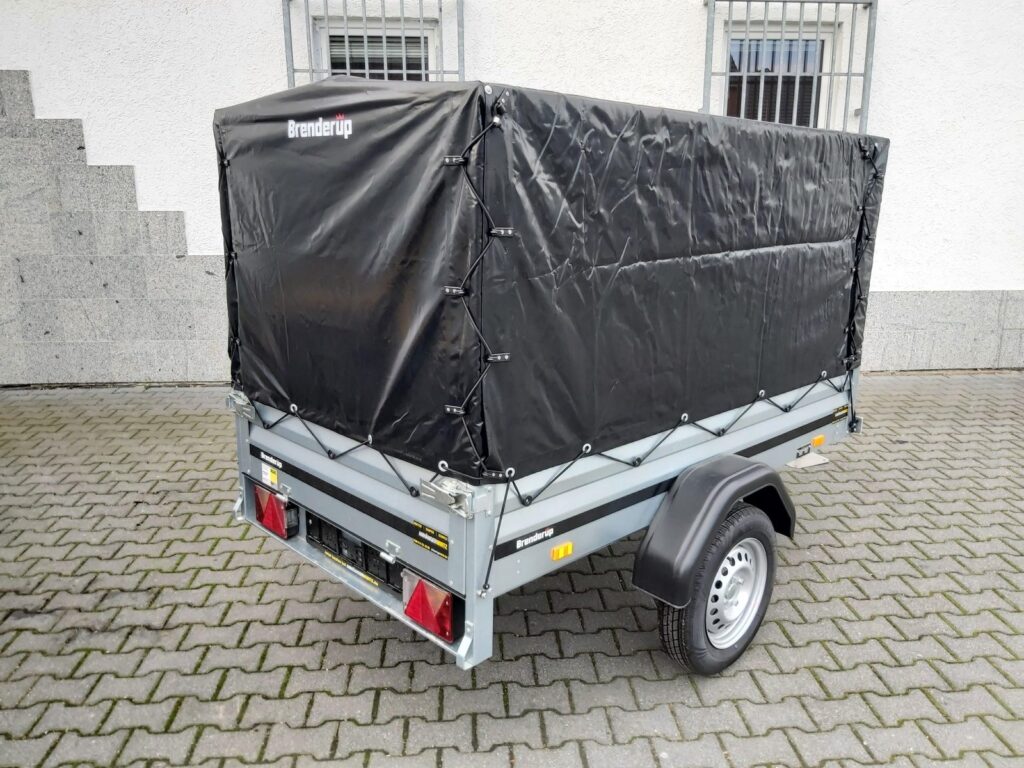 Brenderup 1205 S UB Blackline 204×116×117 cm z plandeką, 750 kg – zdjęcie 2