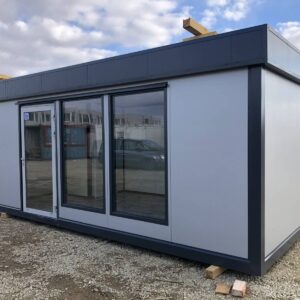 Nowy pawilon biurowy 3 × 6 m z toaletą – na zamówienie