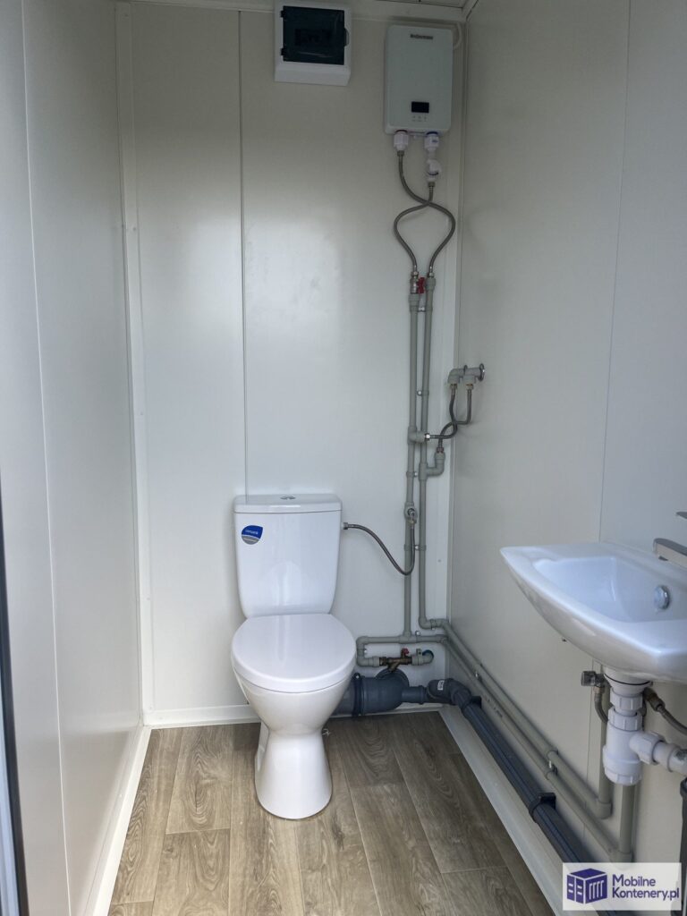 Kontener sanitarny podwójny – WC i prysznic 239 × 173 × 248 cm – zdjęcie 3