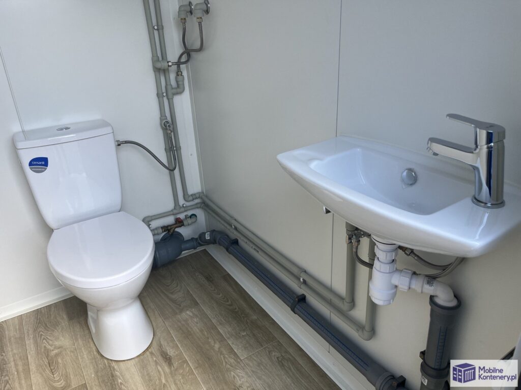 Kontener sanitarny podwójny – WC i prysznic 239 × 173 × 248 cm – zdjęcie 4
