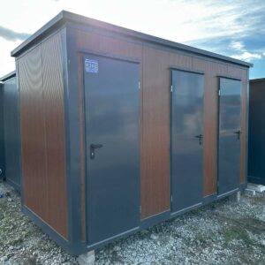 Kontener sanitarny potrójny – 3 kabiny WC 376 × 176 × 248 cm