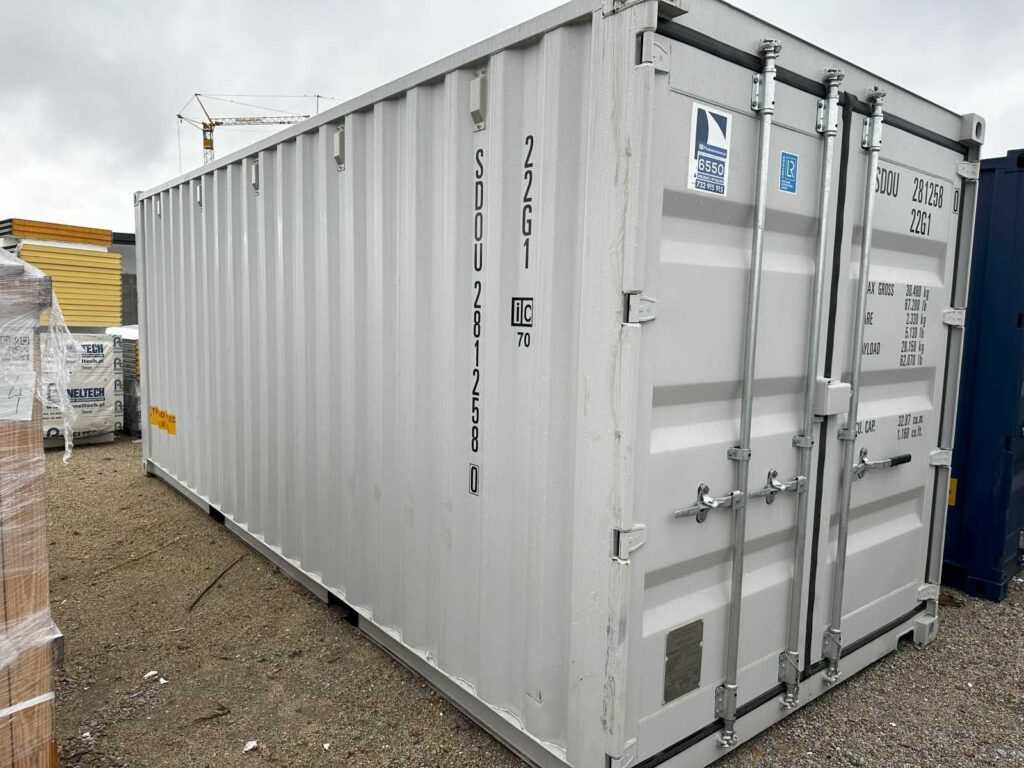 Kontener morski 20 DV One Way Double Door – szary RAL 7035 – zdjęcie 2