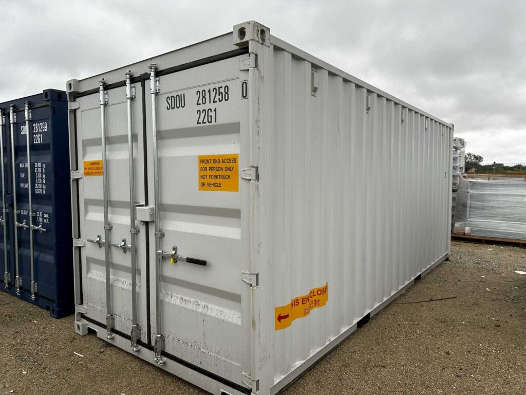 Kontener morski 20 DV One Way Double Door – szary RAL 7035 – zdjęcie 3