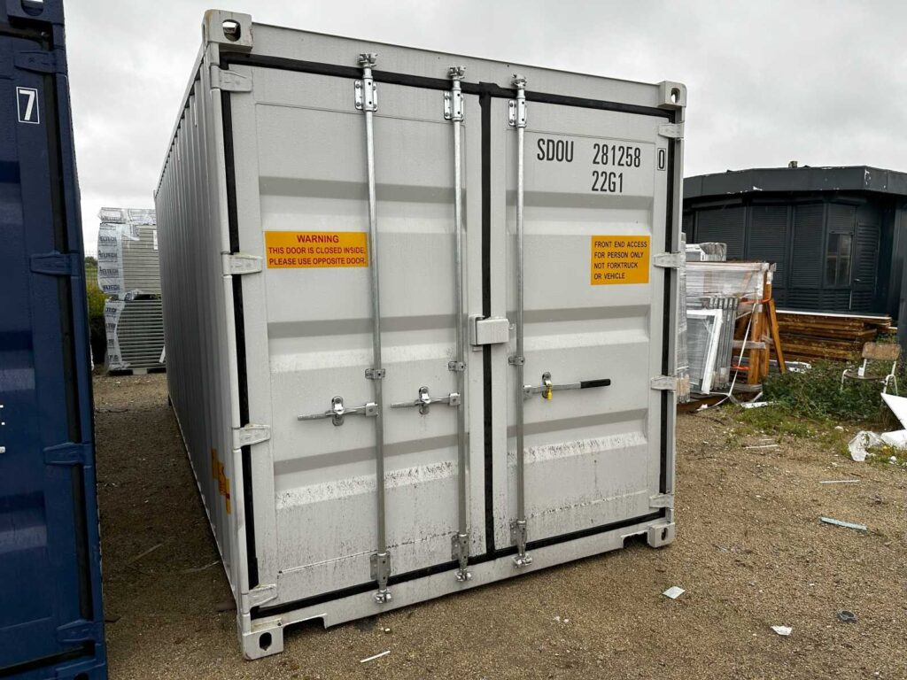 Kontener morski 20 DV One Way Double Door – szary RAL 7035 – zdjęcie 4