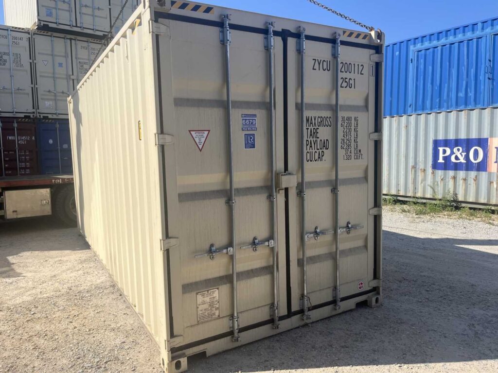 Kontener morski 20 HC One Way – kremowy RAL 1015 – zdjęcie 2