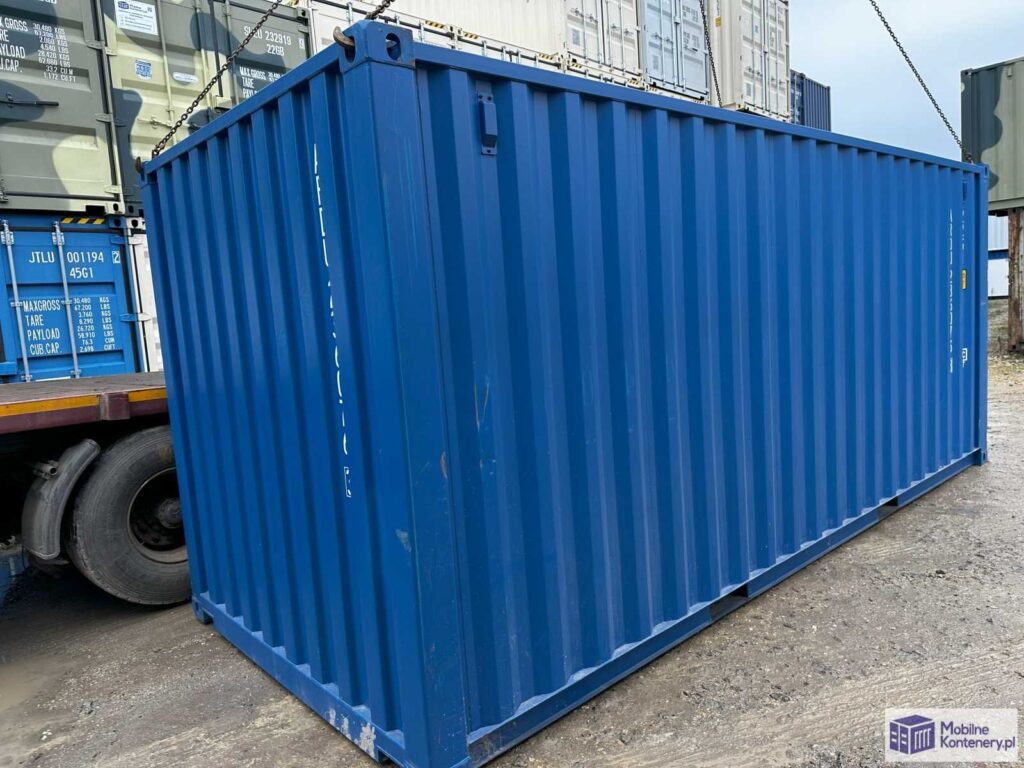 Kontener morski 20 DV One Way – niebieski RAL 5010 – zdjęcie 4
