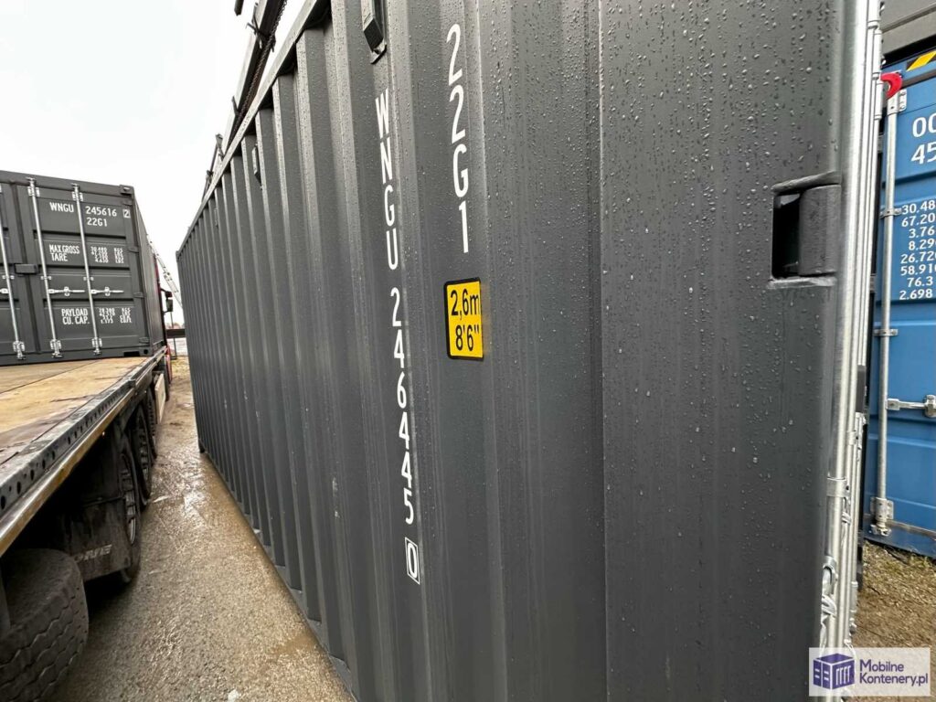 Kontener morski 20 DV One Way – antracyt RAL 7016 – zdjęcie 2