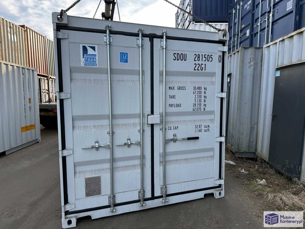 Nowy kontener magazynowy 20 DV Double Door – szary RAL 7035 – zdjęcie 1