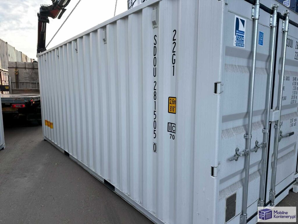 Nowy kontener magazynowy 20 DV Double Door – szary RAL 7035 – zdjęcie 2