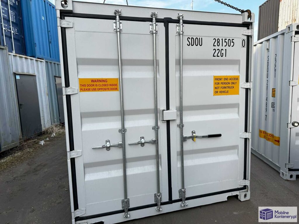 Nowy kontener magazynowy 20 DV Double Door – szary RAL 7035 – zdjęcie 3