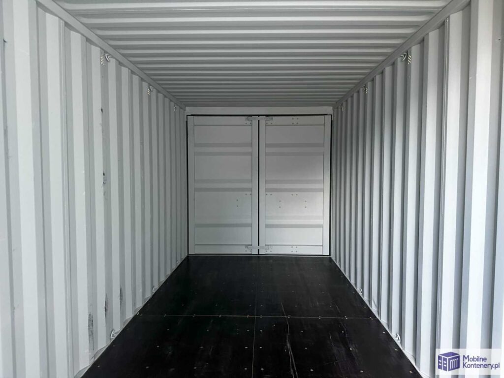 Nowy kontener magazynowy 20 DV Double Door – szary RAL 7035 – zdjęcie 5