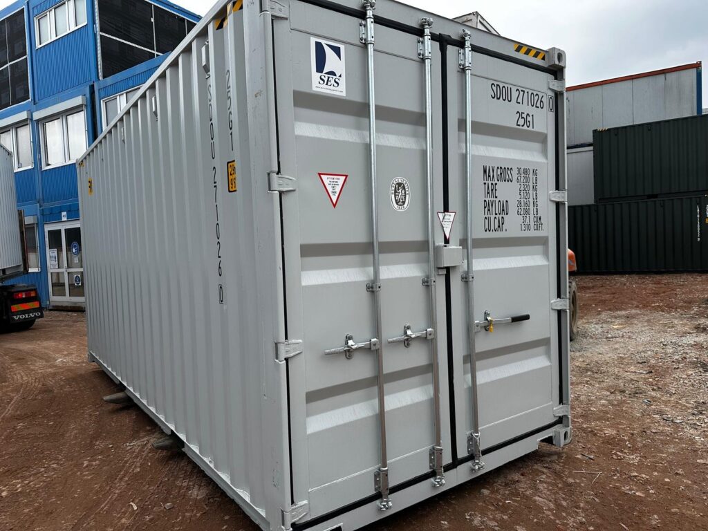 Kontener morski 20 HC One Way Double Door – szary RAL 7035 – zdjęcie 1
