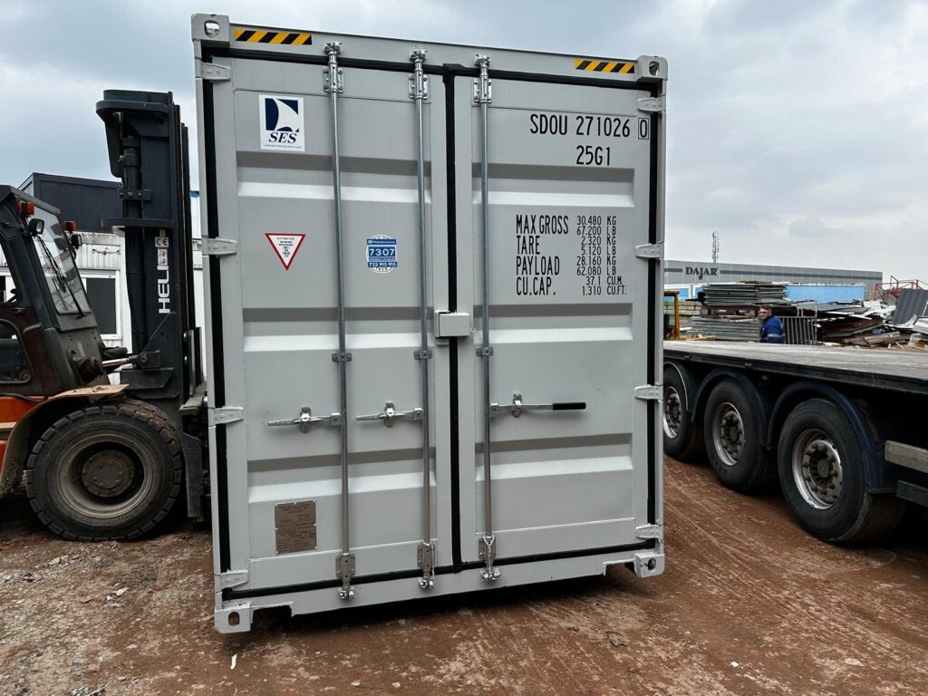 Kontener morski 20 HC One Way Double Door – szary RAL 7035 – zdjęcie 3