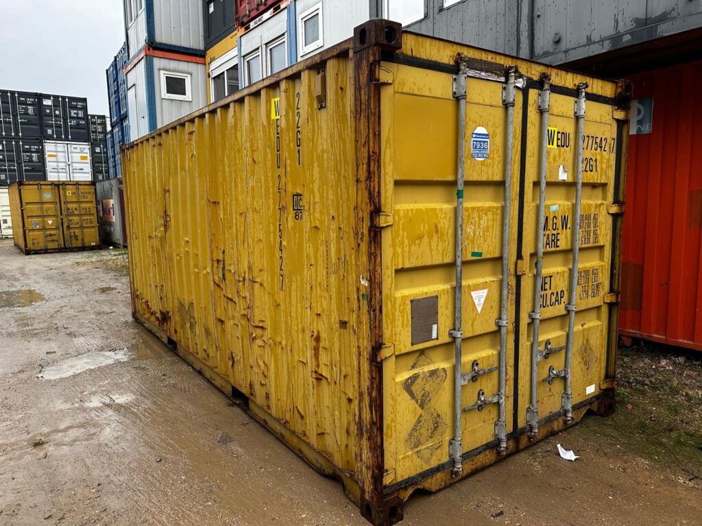Kontener morski 20 DV używany – oryginalne drzwi – zdjęcie 2
