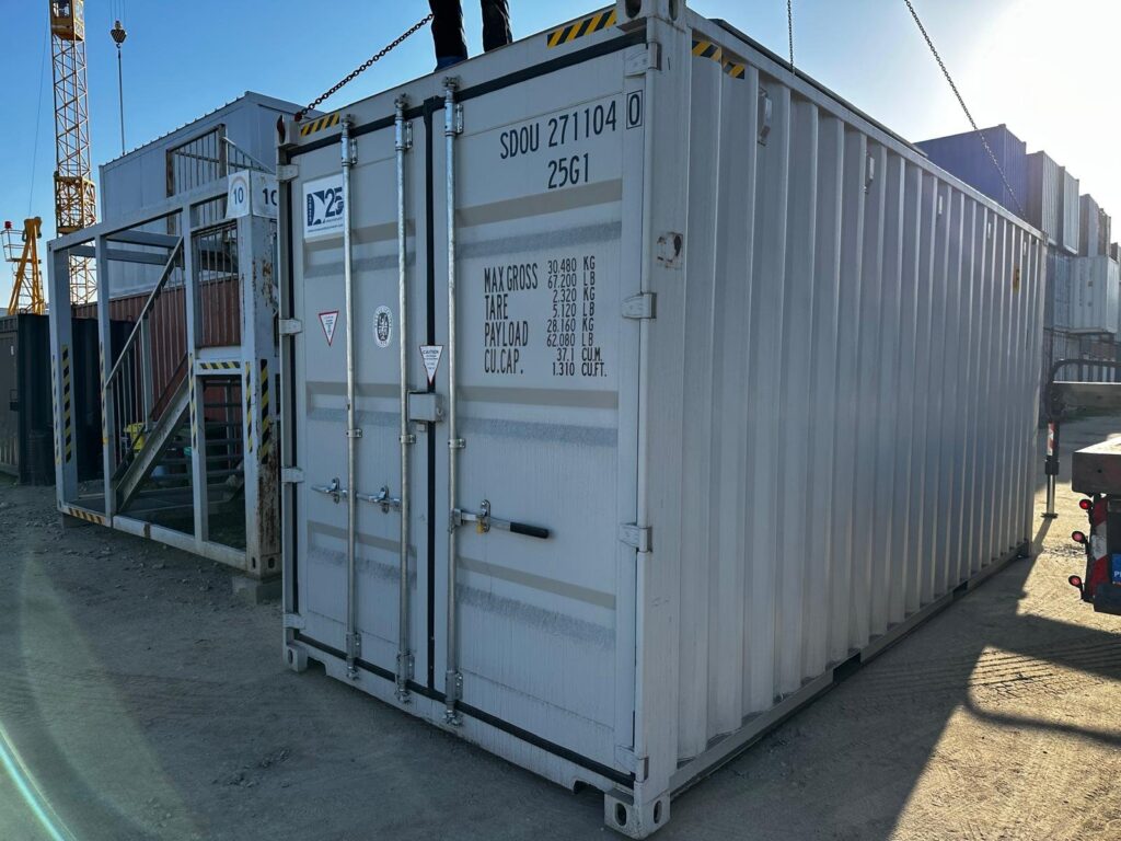Nowy kontener magazynowy 20 DV Double Door – szary RAL 7035 – zdjęcie 3