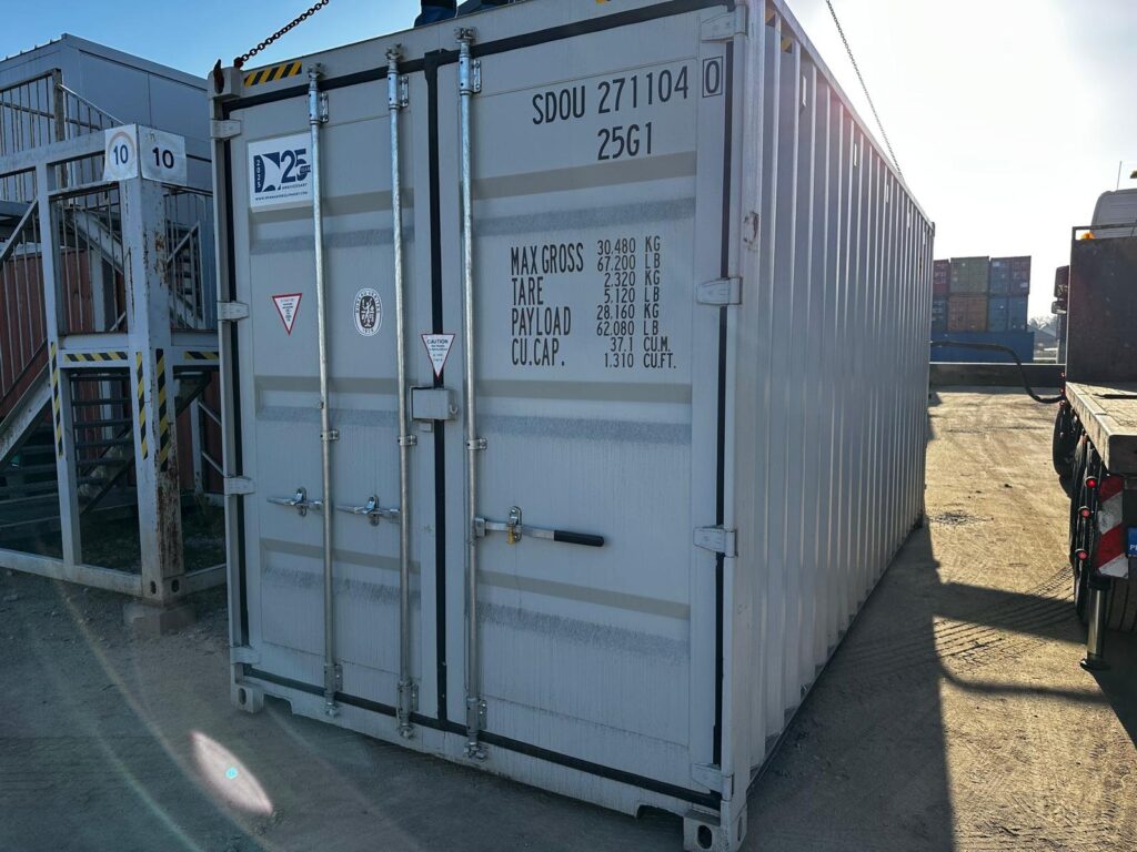 Nowy kontener magazynowy 20 DV Double Door – szary RAL 7035 – zdjęcie 2