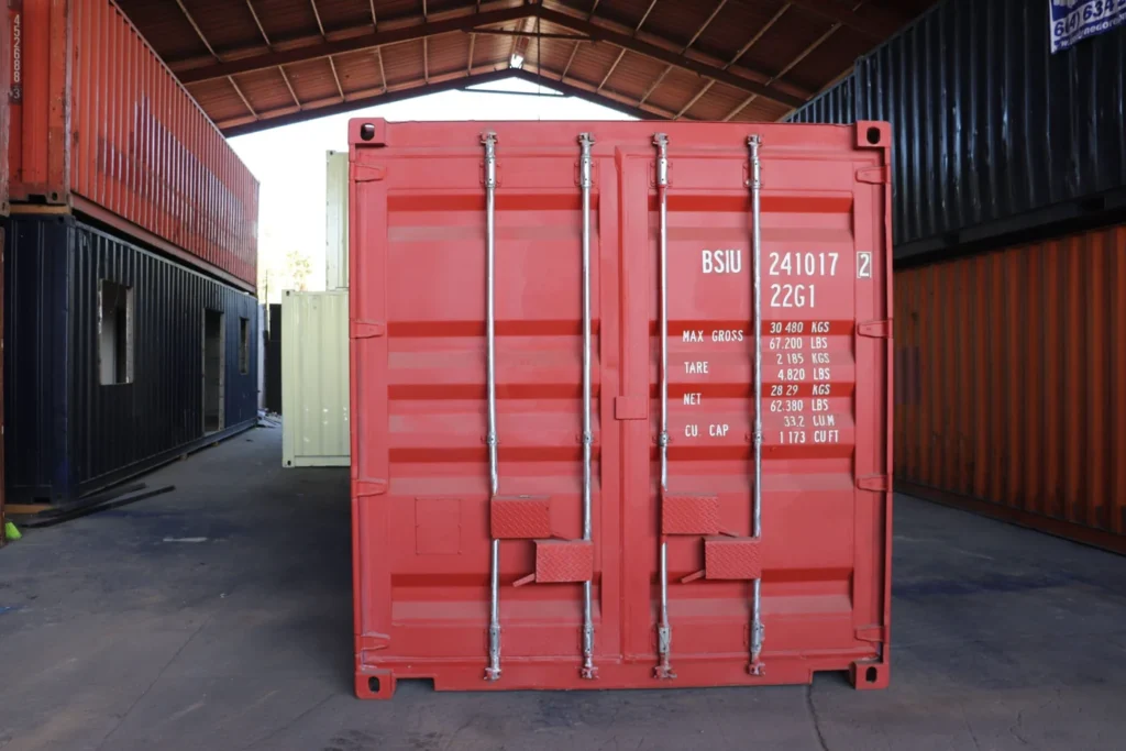 Nowy czerwony kontener morski 10 stóp High Cube – zdjęcie 2