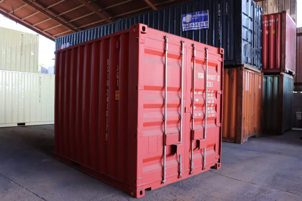 Nowy czerwony kontener morski 10 stóp High Cube – zdjęcie 3
