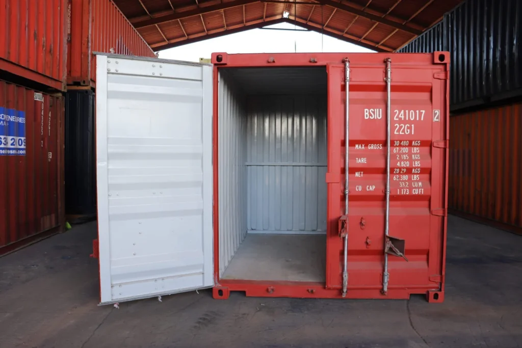 Nowy czerwony kontener morski 10 stóp High Cube – zdjęcie 4
