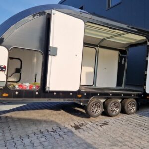 BJT Race Transporter 7 550×230 cm, czarna, 3500 kg