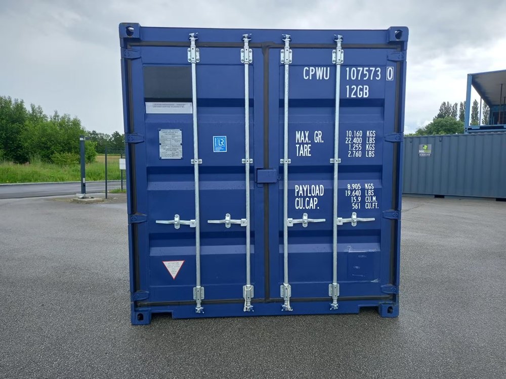 Kontener morski 10 stóp – niebieski – zdjęcie 2