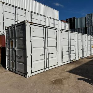 Nowy kontener magazynowy 40 HC Open Side – szary RAL 7035