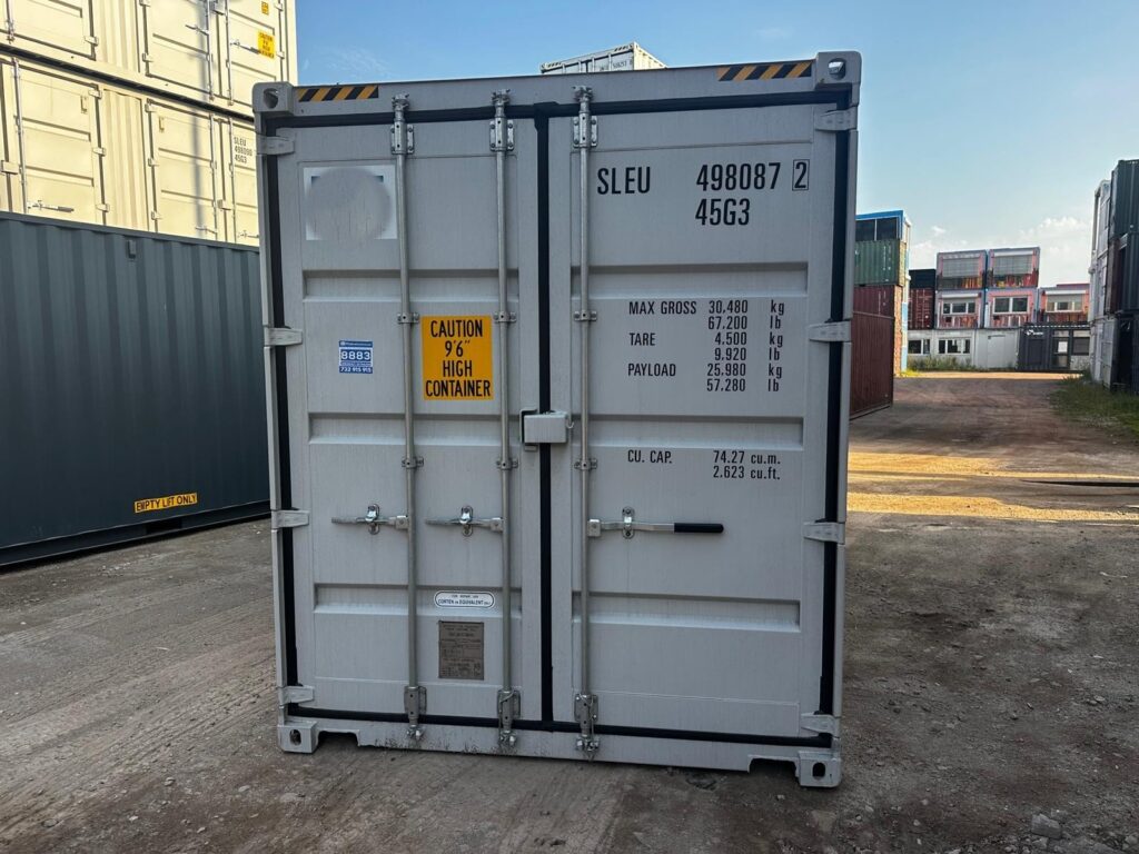 Nowy kontener magazynowy 40 HC Open Side – szary RAL 7035 – zdjęcie 2