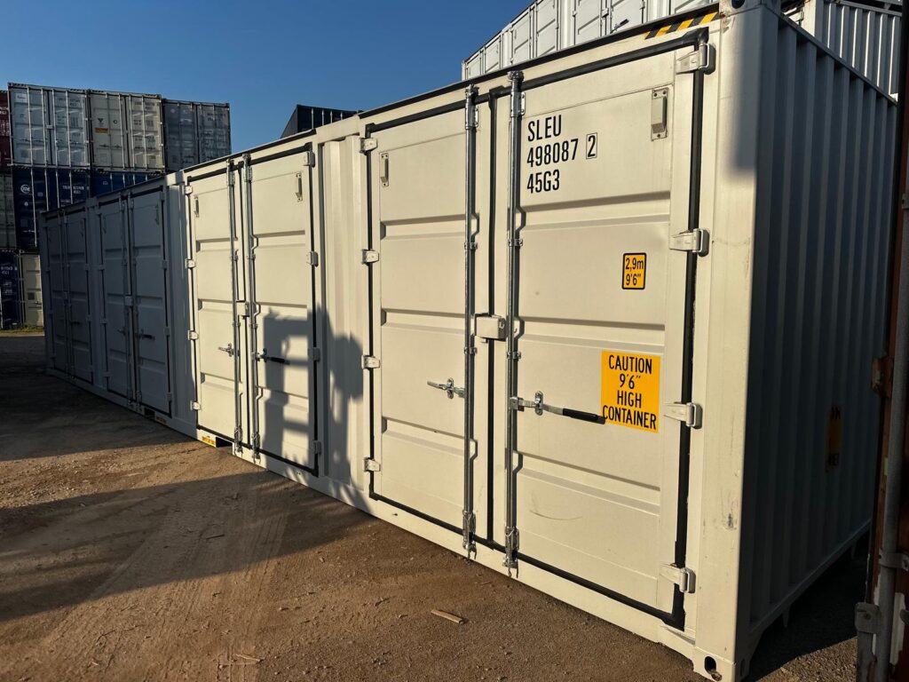 Nowy kontener magazynowy 40 HC Open Side – szary RAL 7035 – zdjęcie 5