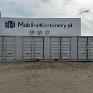 Nowy kontener magazynowy 40 HC Open Side – szary RAL 7035
